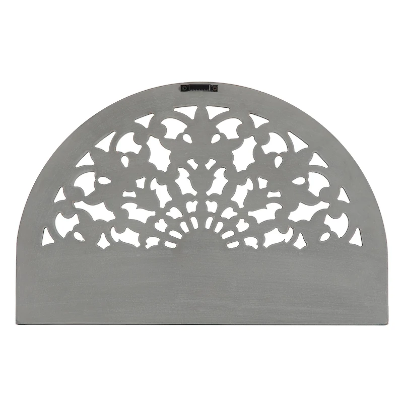 Habitat Round Decorative Gray Carved Wall Hanging