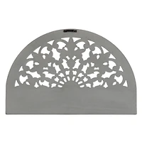 Habitat Round Decorative Gray Carved Wall Hanging