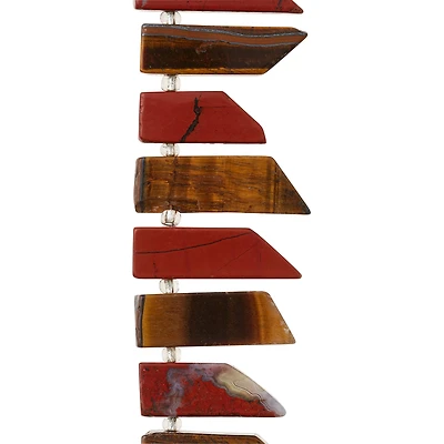 12 Pack: Red Jasper & Tiger Eye Stick Beads by Bead Landing™
