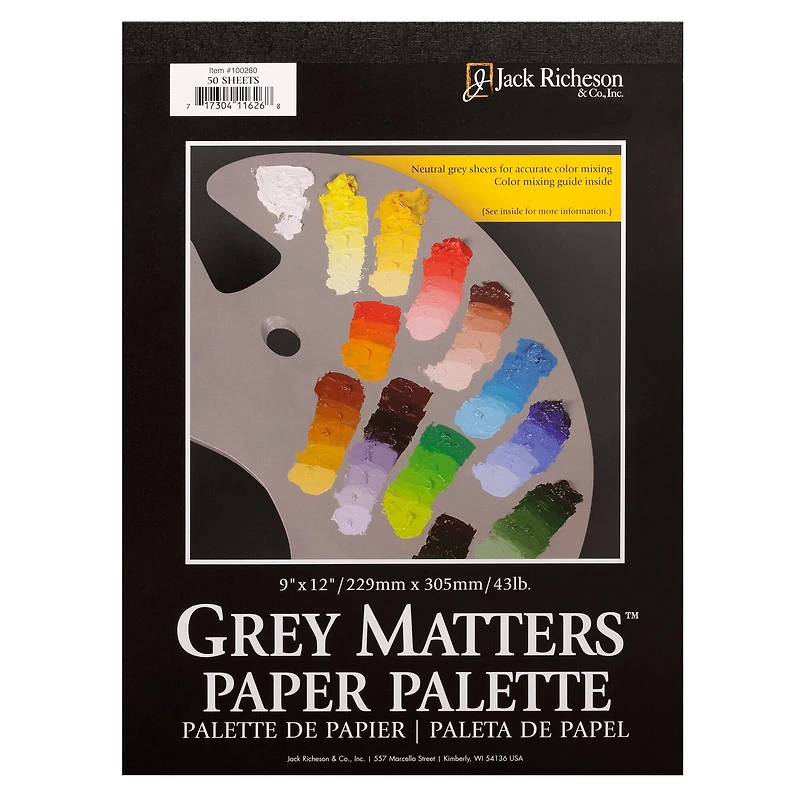 Grey Matters™ Disposable Palette, 9" × 12"