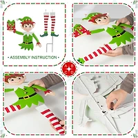 Glitzhome® 3ft. Metal Dancing Elf Yard Stake Set