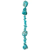 12 Pack:  Turquoise Dyed Howlite Nugget Beads, 30mm by Bead Landing™