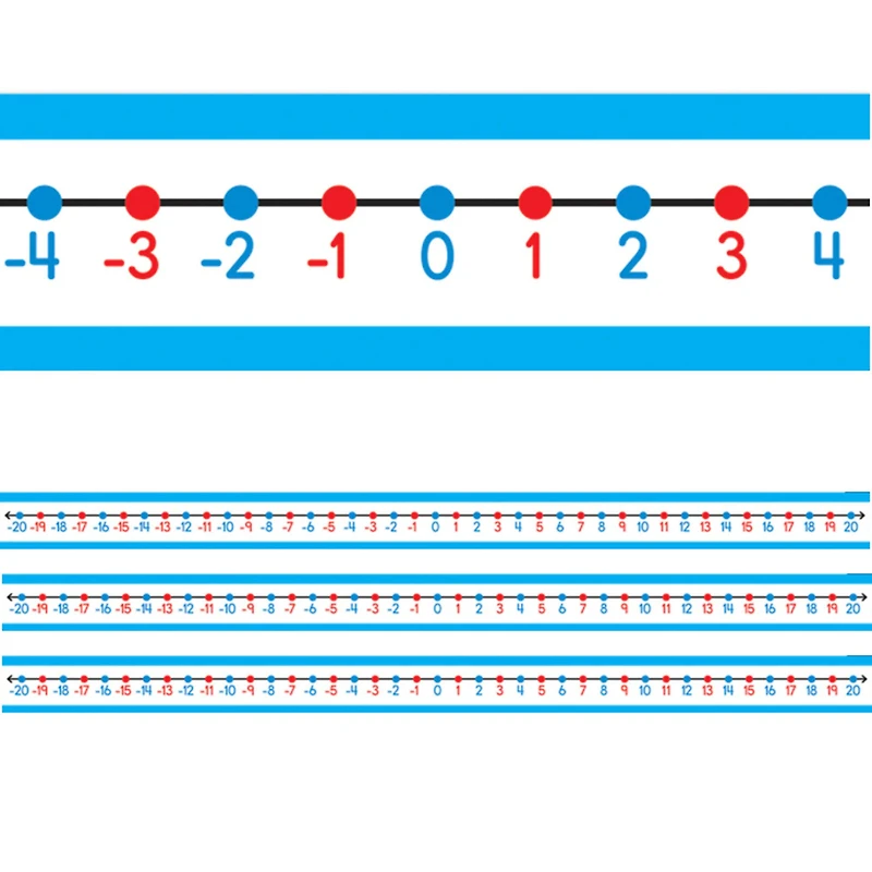 Carson Dellosa Education® -20 to 20 Student Number Lines Manipulative for Grade K-3, 3 Packs of 30 
