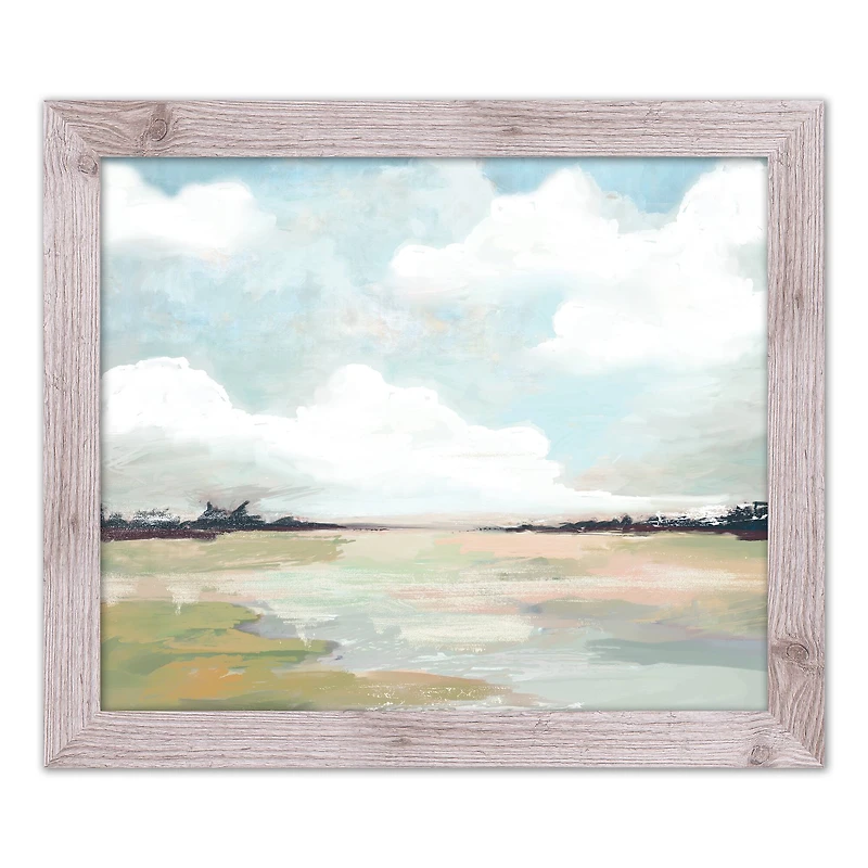 Cloud Landscape 20" x 24" Western White Framed Print