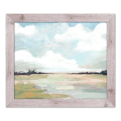 Cloud Landscape 20" x 24" Western White Framed Print