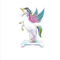 4.5ft. Winged Unicorn Standing Foil Balloon