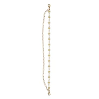 9.5" Gold Paper Clip & White Daisy Trucker Hat Chain by Make Market®