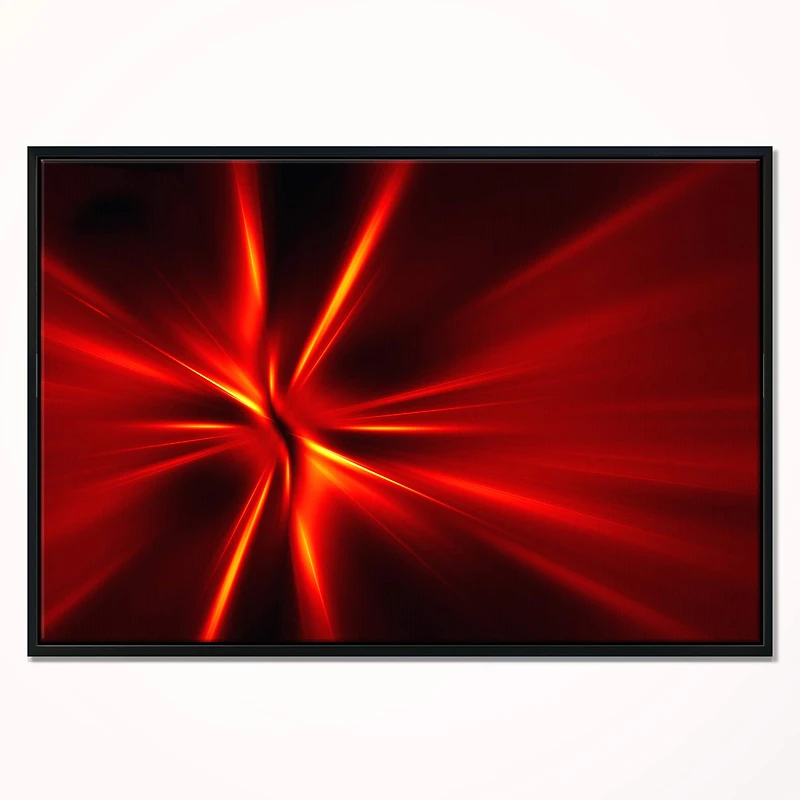 Designart - Red and Yellow Rays