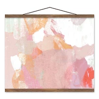 Funky Blush Misc. 16" x 20" Teak Hanging Canvas