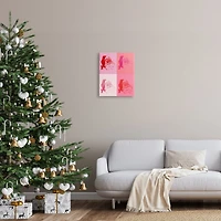 Stupell Industries Pop Style Pink Santa Claus Canvas Wall Art