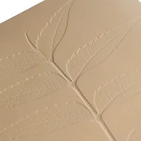 Hello Honey® Tan Embossed Leaf Leather Bound Journal with Bookmark