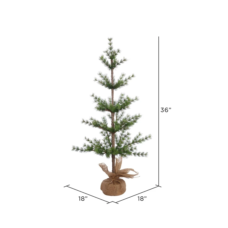 3ft. Unlit Split Venetian Pine Artificial Christmas Tree in Burlap Base