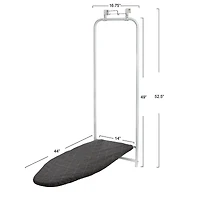 Household Essentials Charcoal & White Over the Door Ironing Board