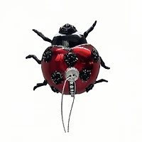 3.75" Red & Black Ladybug Glass Ornament by Ashland®