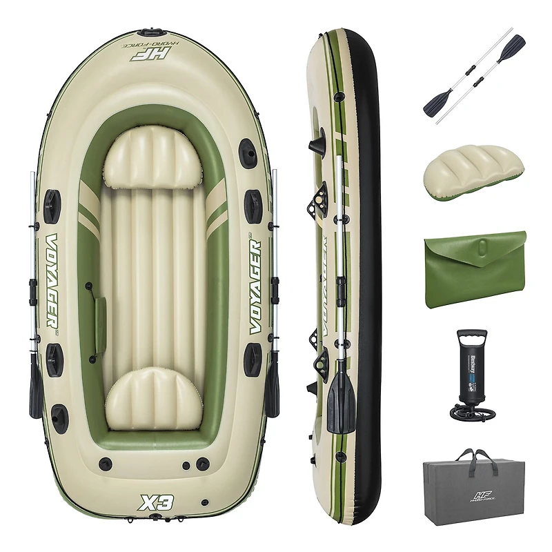 Bestway 9.5ft. Hydro-Force Voyager X3 Inflatable Raft Set