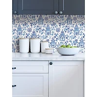 NuWallpaper Blue Danson Peel & Stick Wallpaper