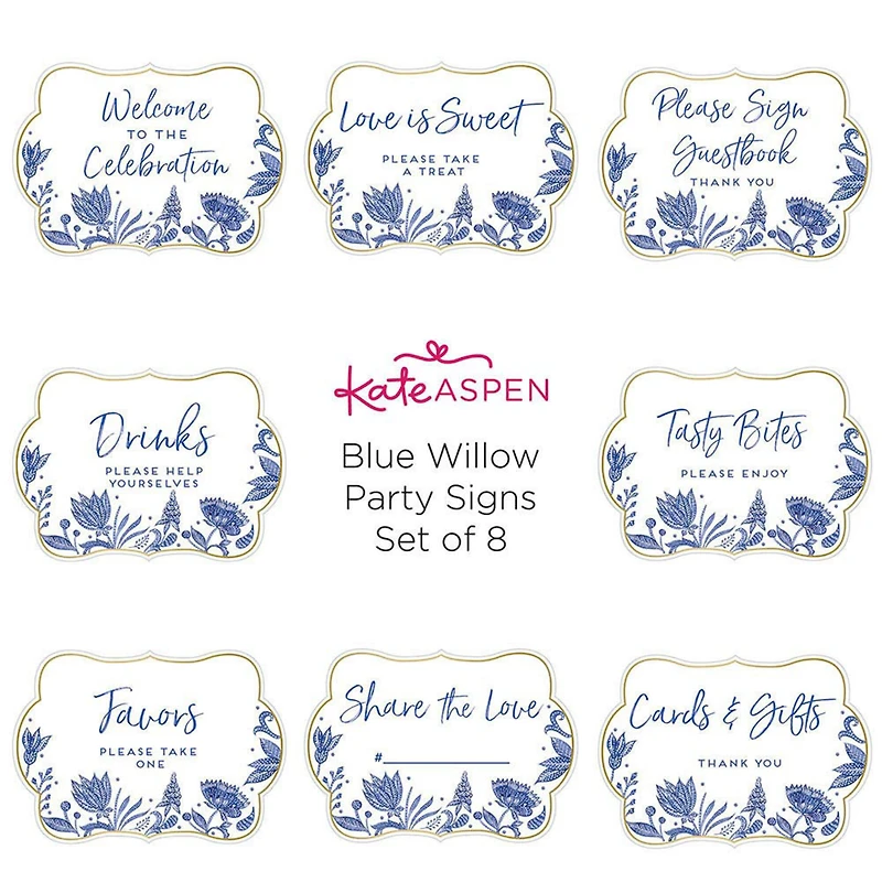 Kate Aspen® Blue Willow Décor Sign Kit