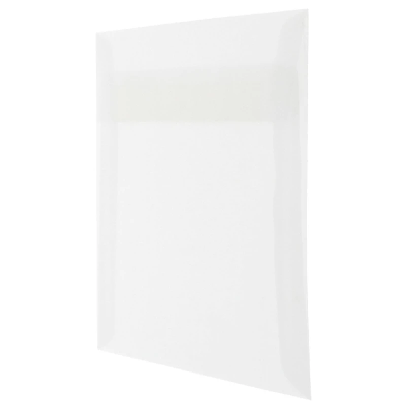JAM Paper Clear Square Translucent Vellum Invitation Envelopes, 25ct.