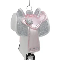 4.25" Pink Saddle Glass Ornament by Ashland®