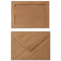 12 Packs: 10 ct. (120 total) 5" x 7" Kraft Frame Cards & Envelopes by Recollections™