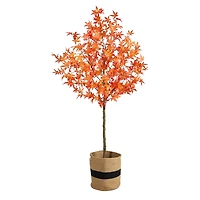 6ft. Artificial Autumn Maple Tree with Basket