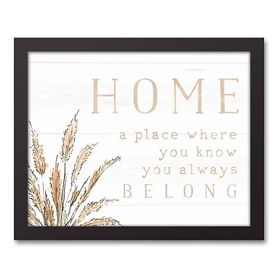 You will Always Belong 11" x 14" Black Framed Canvas