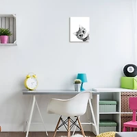 Stupell Industries Baby Kitten Peeking Glasses Portrait Wall Plaque Art