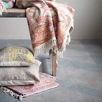 Hello Honey® Yellow Stonewashed Printed Cotton Pillow