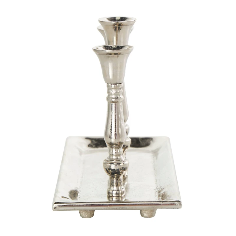Aluminum Candle Candelabra with Candle Plate