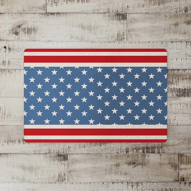 Designs Direct Red & Blue Stars & Stripes Floor Mat