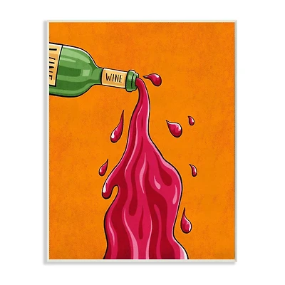 Stupell Industries Wine Splash Vintage Comic Book Wall Plaque