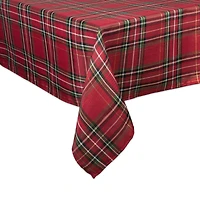 DII® 120" Holiday Metallic Plaid Tablecloth