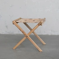 Hello Honey® 20" Natural Brown Modern Collapsible Wood Folding Stool