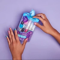 Bright Stripes Sparkle LED Glow Spa Blue Unicorn Activity Jar