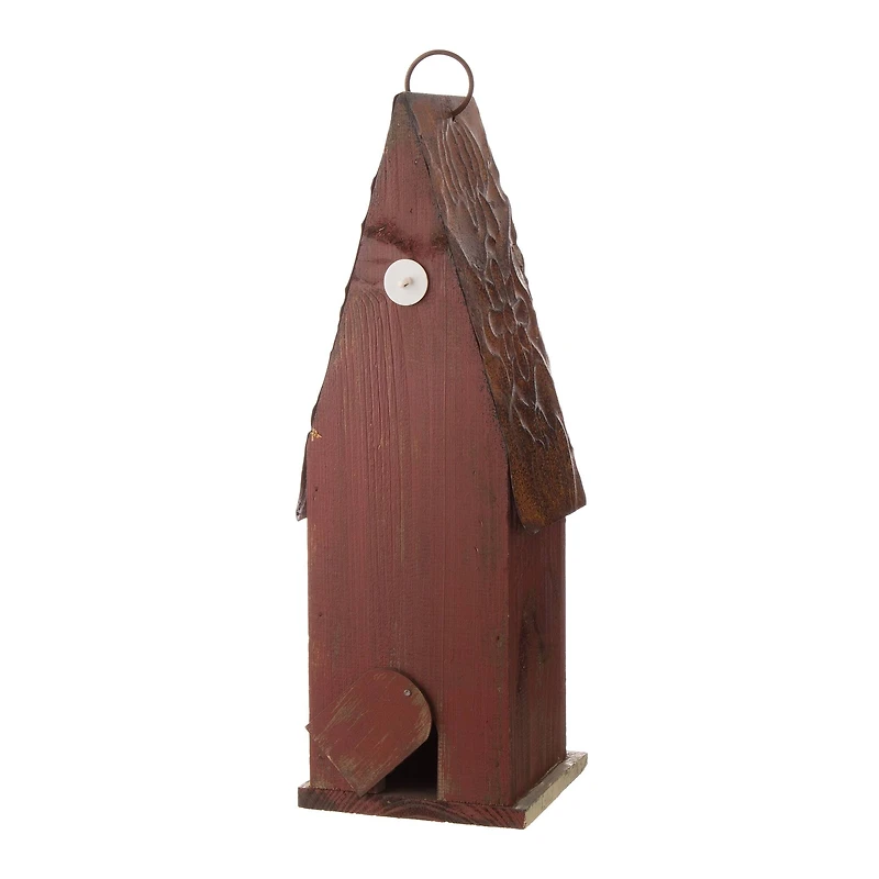 Glitzhome® 13.23'' Distressed Wooden Birdhouse