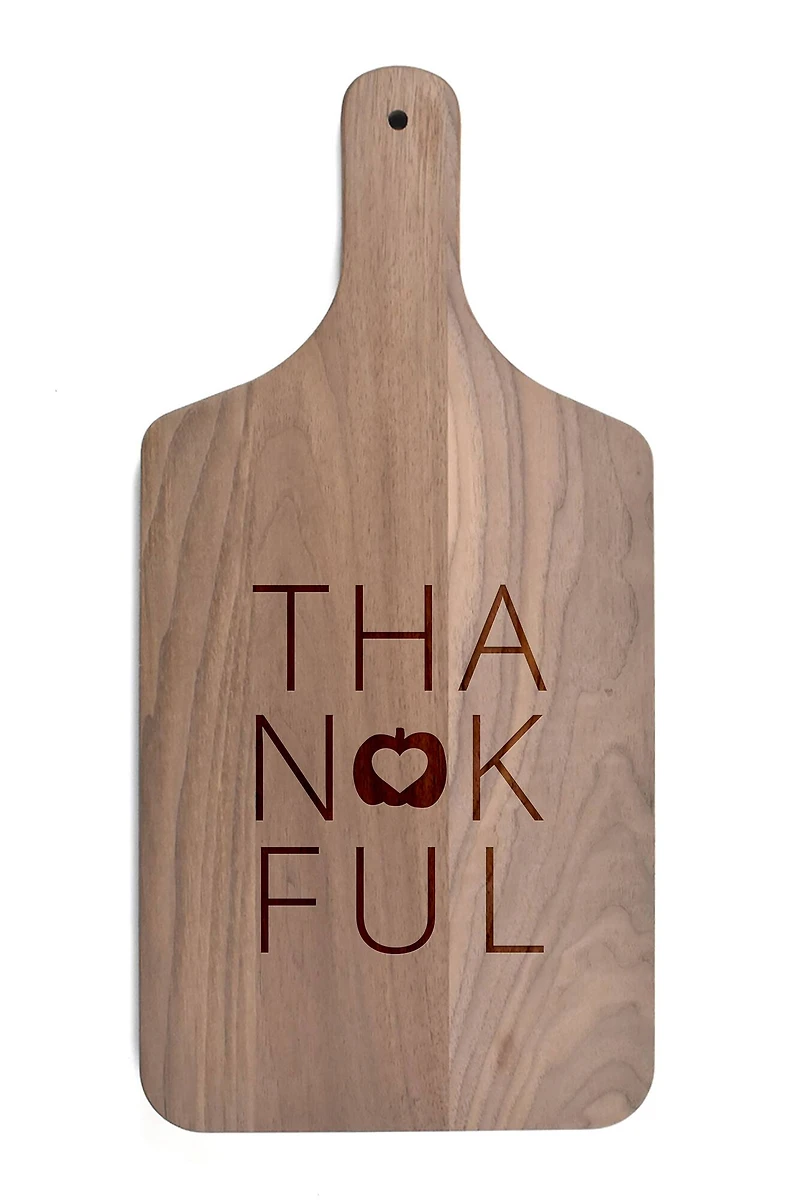 Thankful Walnut Paddle Cutting Board