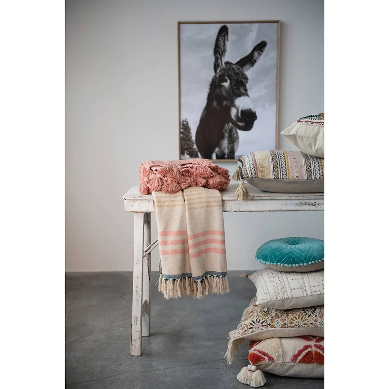 Hello Honey® Wood & Canvas Donkey Wall Plaque