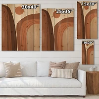 Designart - Abstract Terracotta Sunset Mountain Landscape