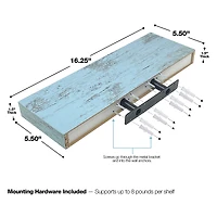 Sorbus Floating Faux Wood Shelf