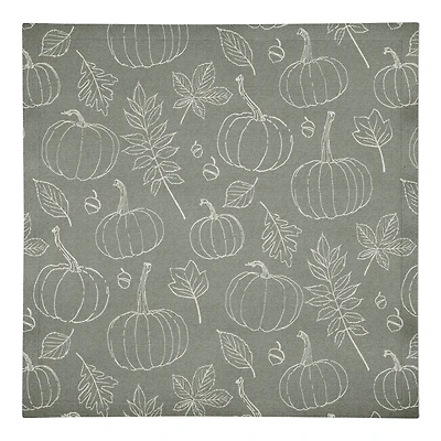 Green Fall Pattern Cotton Twill Napkin