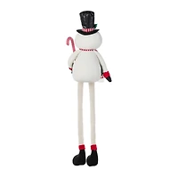 Glitzhome® 60"H Christmas Oversized Fabric Snowman With Dangle Legs