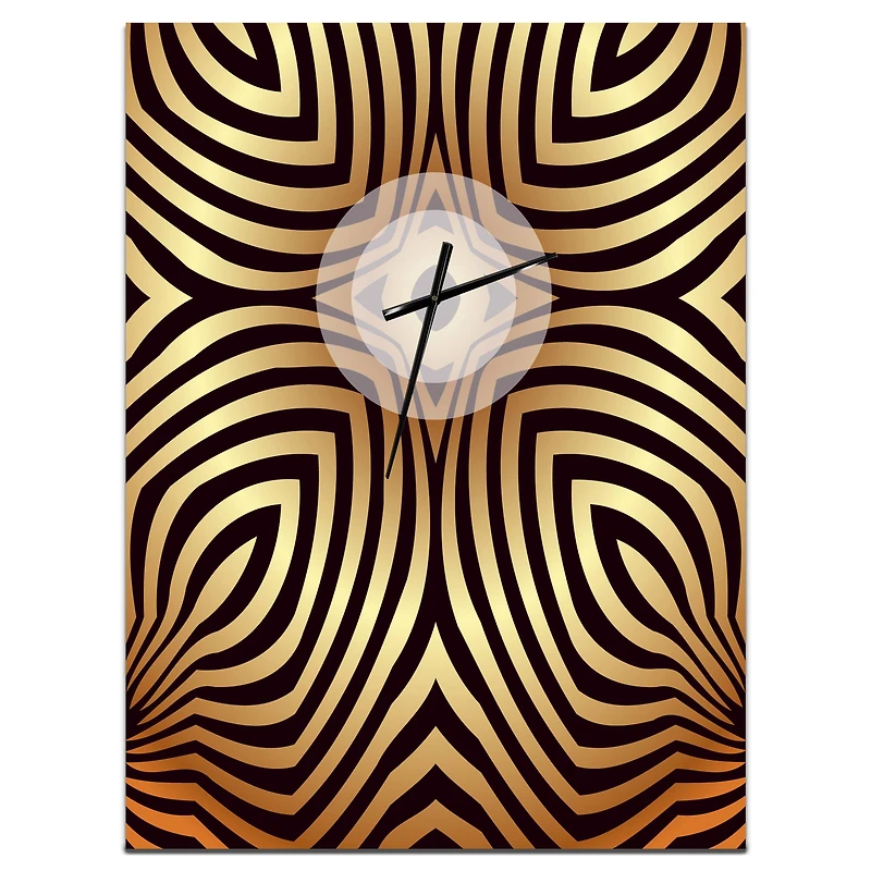 Designart 'Convex Symmetrical Ellipse Modern Rectangular Wall Clock