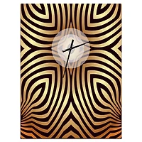 Designart 'Convex Symmetrical Ellipse Modern Rectangular Wall Clock