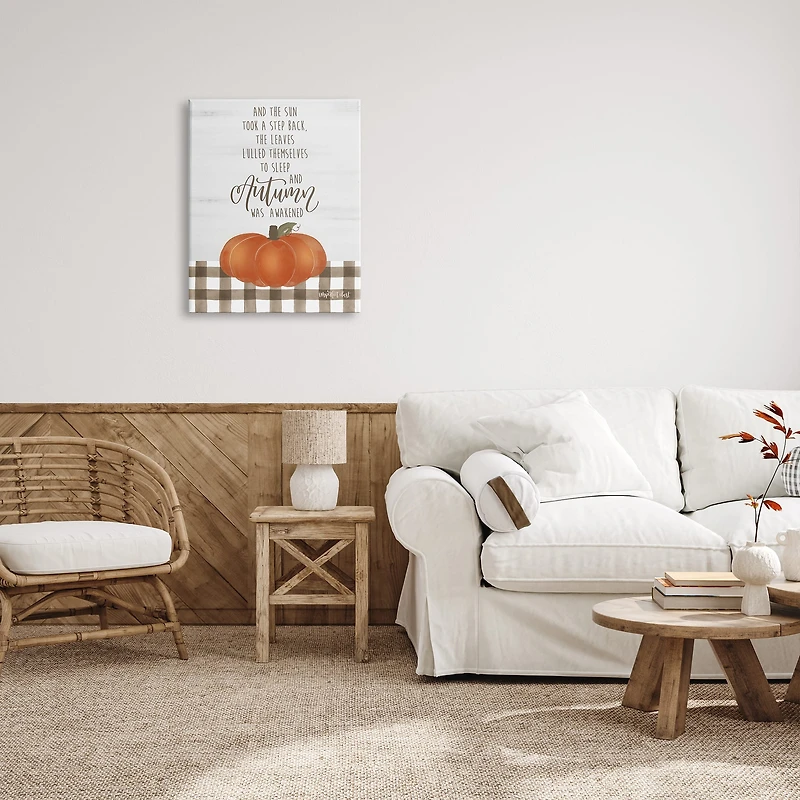 Stupell Industries Autumn Seasonal Phrase Canvas Wall Art