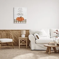 Stupell Industries Autumn Seasonal Phrase Canvas Wall Art