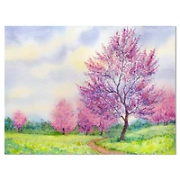 Designart - Purple Spring Landscape
