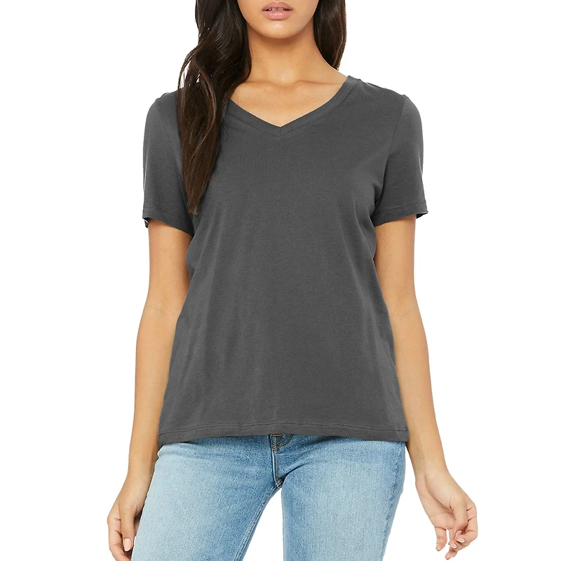 Galaxy by Harvic Women's Loose Fitting Short Sleeve V-Neck T-Shirt