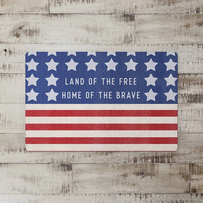Land of the Free Home of the Brave Floor Mat