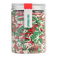 PME Cake Sweet Street® Red, White & Green Jimmies Sprinkle Mix