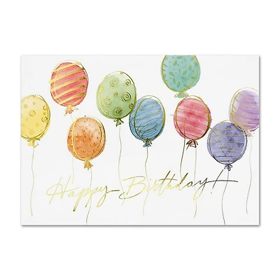 JAM Paper Happy Birthday Colorful Balloons Cards. 25ct.